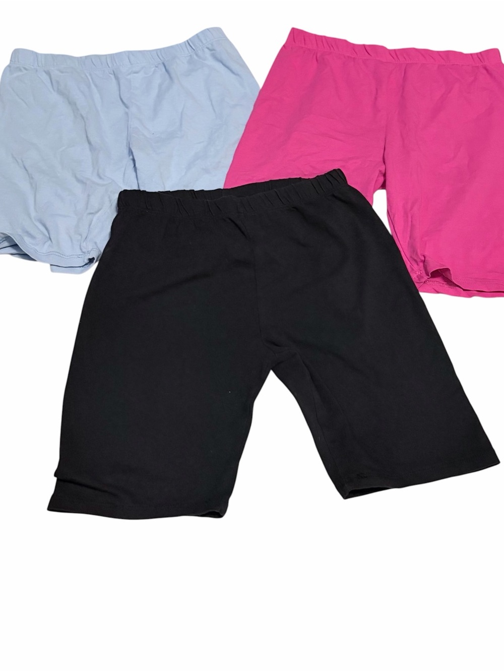 Pink velvet large Girls' Multicolor Bike Shorts 3-Piece Bundle
